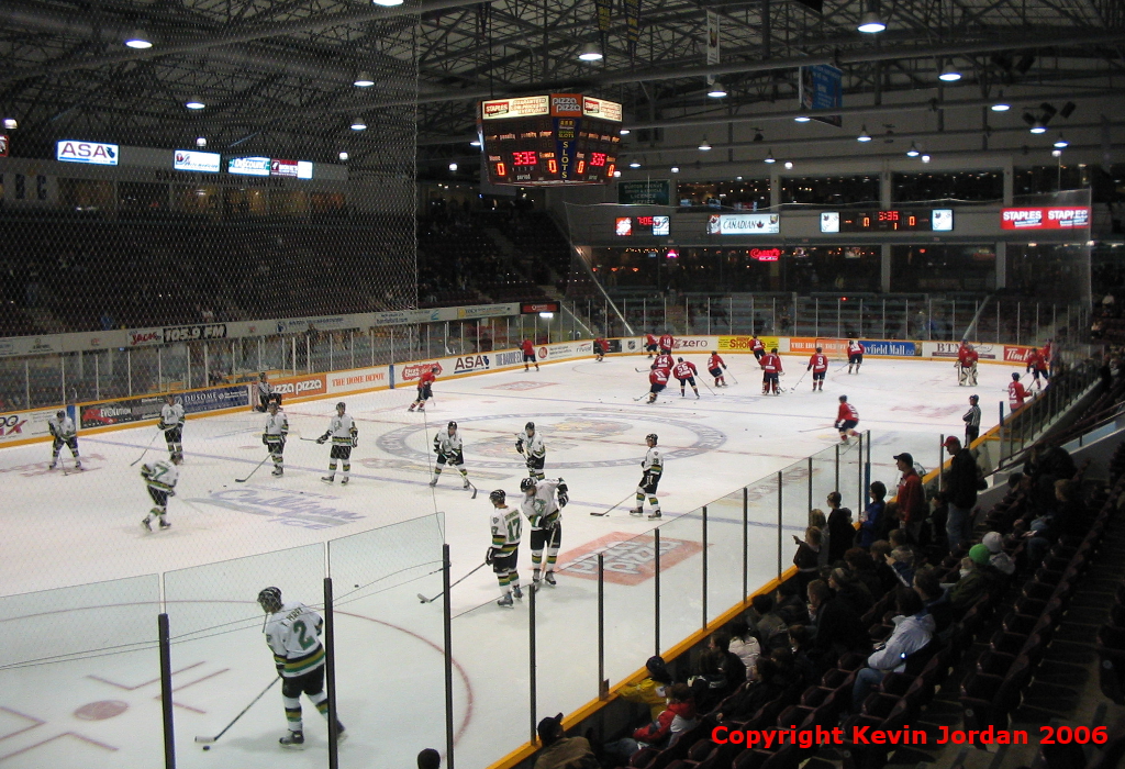 Sadlon Arena, section 114, row 17, seat 6 - Barrie Colts vs Mississauga  Steelheads, shared by rmmurrray